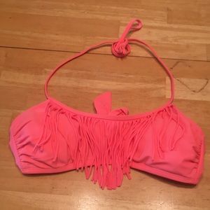 Neon orange/pink bikini top